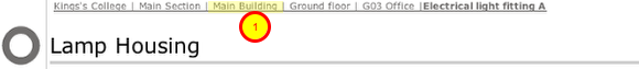 The resource breadcrumb trail