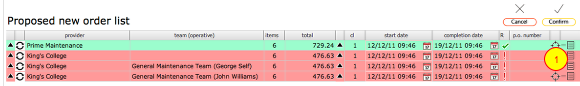 Confirming an order when a p.o. number request has been logged