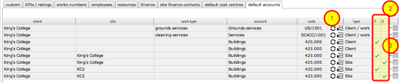Client Default Account preferences