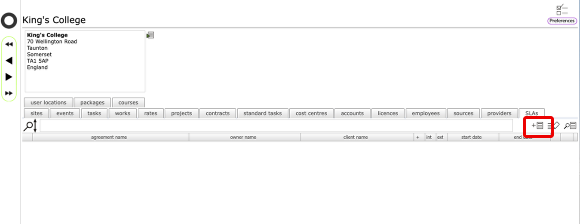 Set up a client level SLA